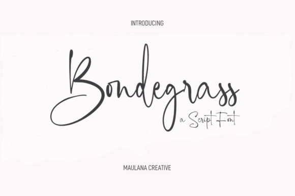 Bondegrass Script Font for Web Design
