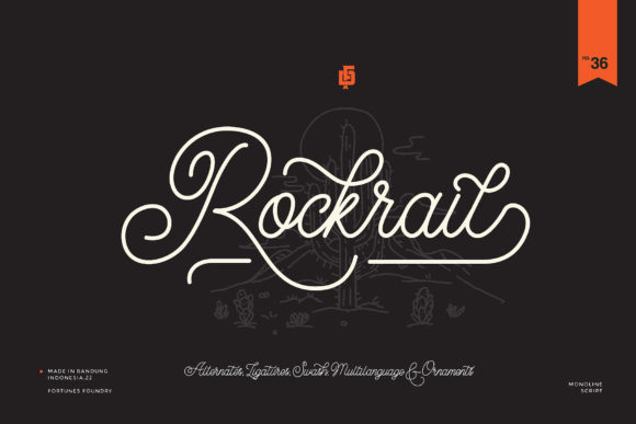 Rocktrail Script: Vintage Style Font
