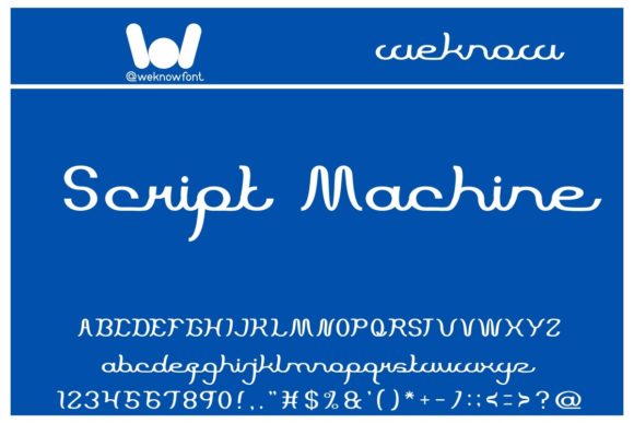 Script Machine Font for Web Design